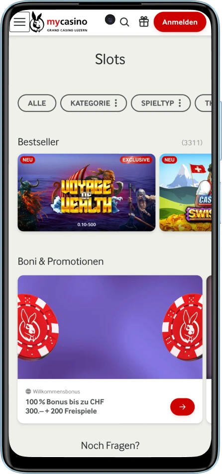 Casino-Spielautomaten-Seite