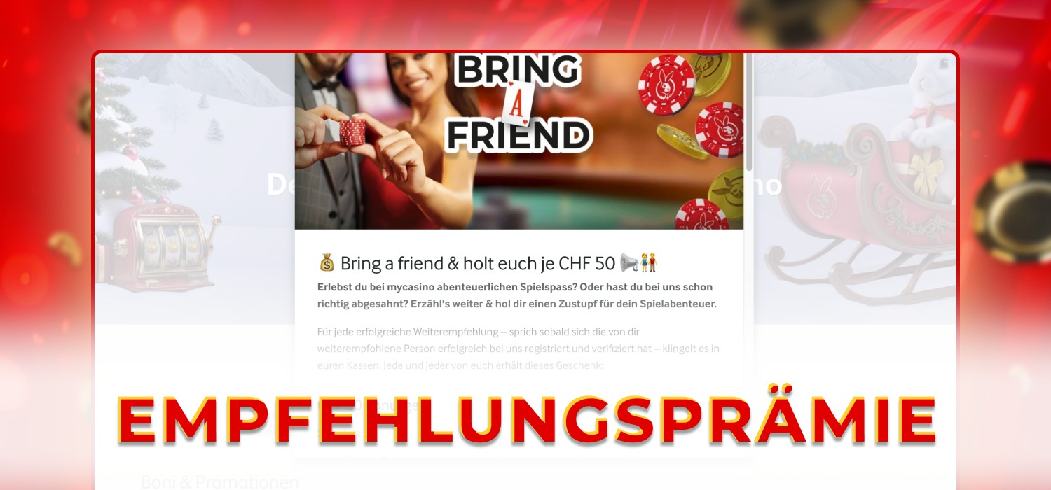 Empfehlungsbonus für Casino-Nutzer